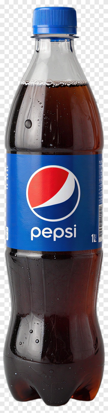 Pepsi Bottle With Blue Cap PNG