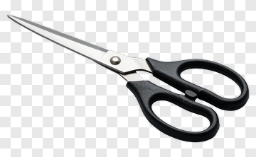 Black And Silver Scissors PNG