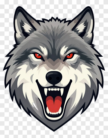 Fierce Wolf Head PNG