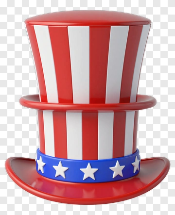 Red White And Blue Top Hat PNG
