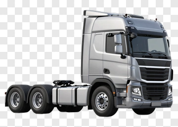 Silver Semi-Truck PNG