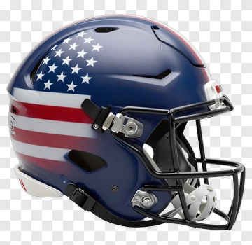 American Football Helmet With Stars And Stripes PNG