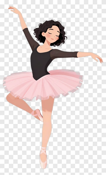 Graceful Ballerina In Pink Tutu PNG
