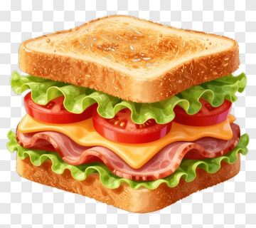 Toasted Sandwich With Cheese And Ham PNG