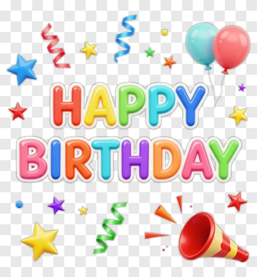 Happy Birthday Celebration PNG