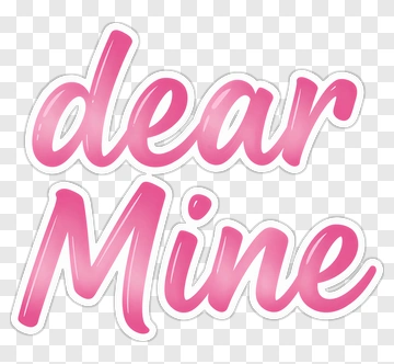 Dear Mine Text Sticker PNG
