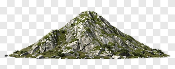 Mountain With Rock And Grass PNG