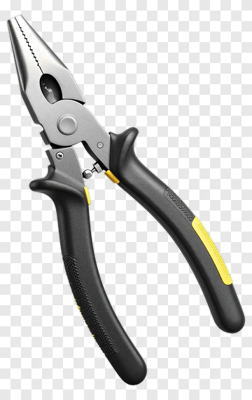 Black And Yellow Pliers PNG