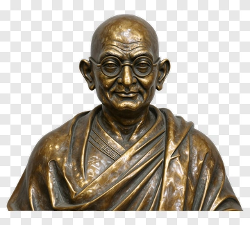 Mahatma Gandhi Bronze Bust PNG