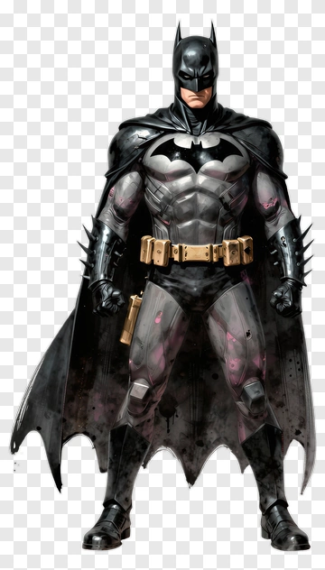 Batman In Detailed Armor PNG