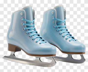 Light Blue Ice Skates PNG