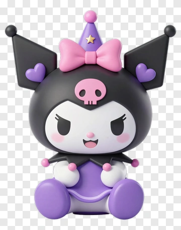 Kuromi In Jester Costume PNG