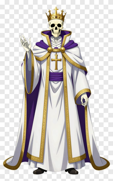 Skeleton King In Royal Robes PNG