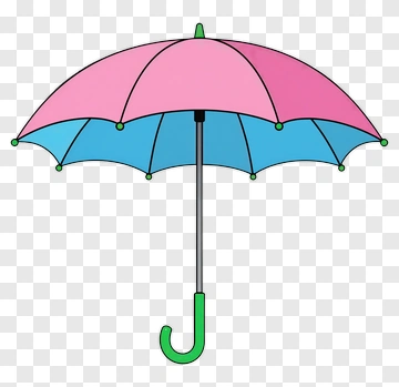 Pink And Blue Umbrella PNG