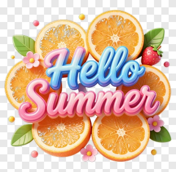 Hello Summer Greeting PNG