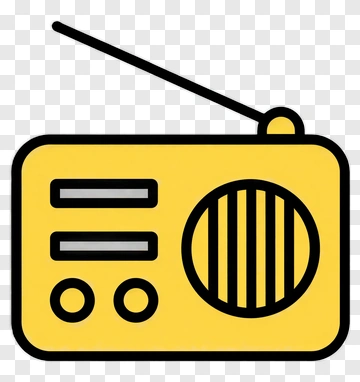 Yellow Radio Icon PNG