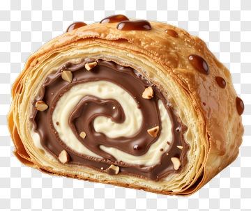 Chocolate Cream Swirl Pastry PNG