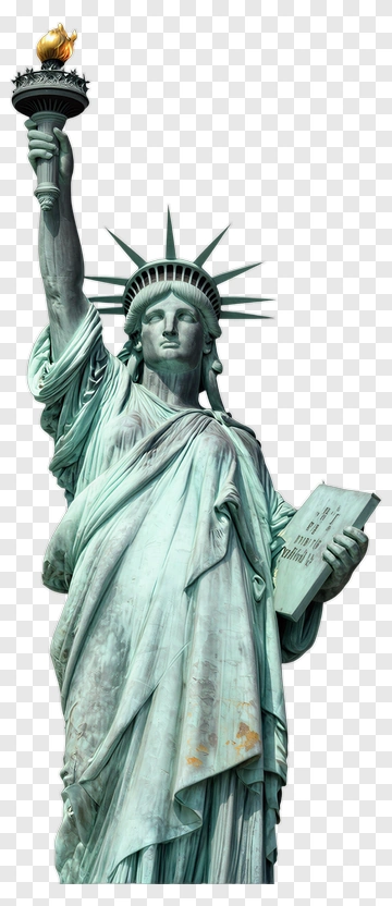 Statue Of Liberty Holding Torch And Tablet PNG