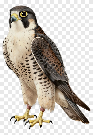 Falcon With Spotted Plumage PNG
