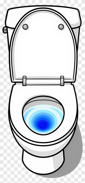 Toilet With Blue Water PNG