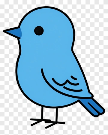 Blue Bird Illustration PNG