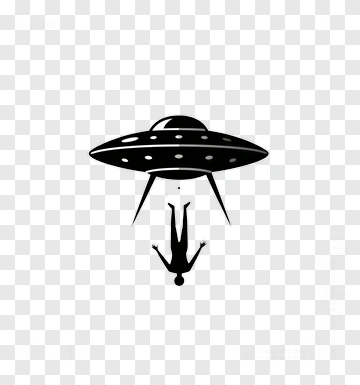 UFO Abducting Human Figure PNG