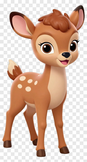 Cute Fawn Character PNG