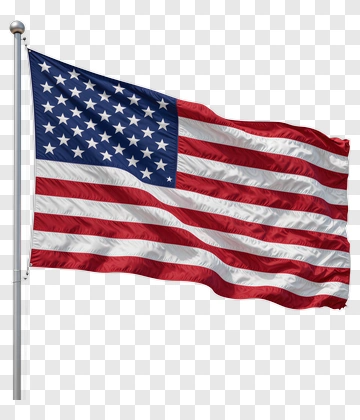 American Flag Waving In Wind PNG