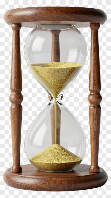 Classic Hourglass With Gold Sand PNG