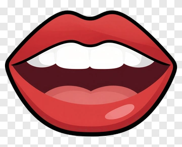 Red Lips With White Teeth PNG
