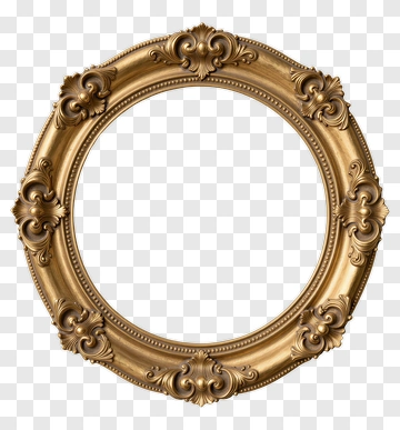 Gold Ornate Picture Frame PNG