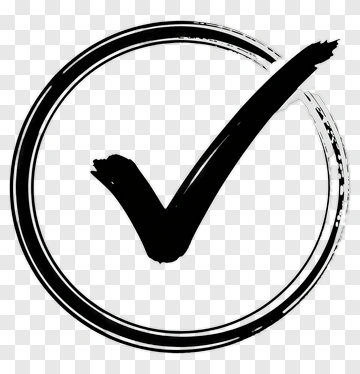 Black Hand-Drawn Checkmark In Circle PNG