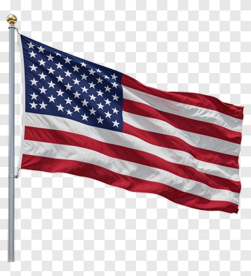 American Flag Flying Proudly PNG
