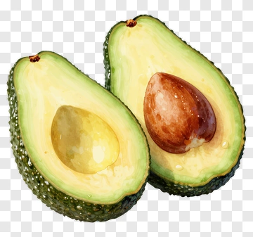 Halved Avocado With Seed PNG