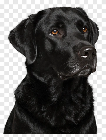 Black Labrador Portrait PNG