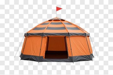 Orange And Black Carnival Tent PNG