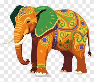Decorated Elephant PNG