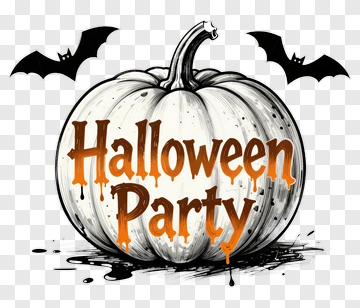 Halloween Pumpkin With Bats PNG