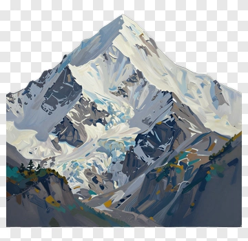 Snow-Capped Mountain Peak PNG