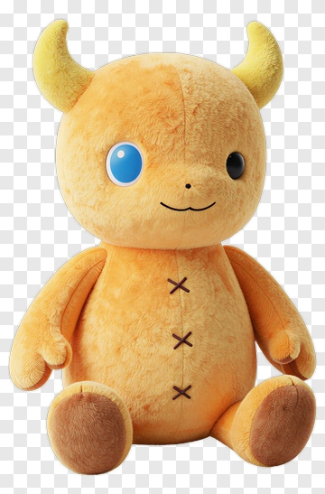 Cute Yellow Devil Plush Toy PNG
