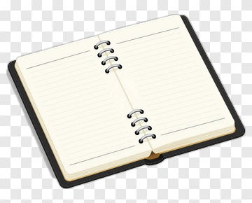 Open Notebook With Spiral Binding PNG
