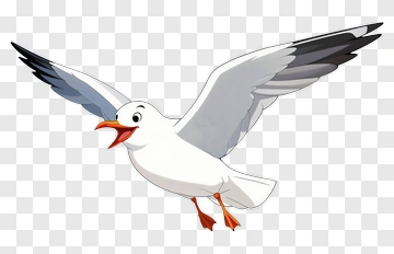 Flying Seagull PNG