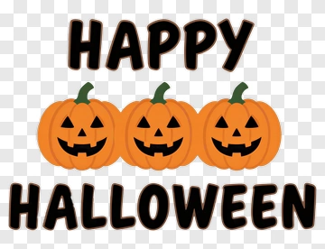 Happy Halloween With Jack-o'-lanterns PNG