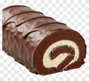 Chocolate Roll Cake With Swirl PNG