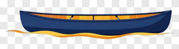 Blue Canoe On Orange Water PNG