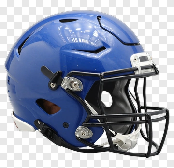 Blue Football Helmet With Face Mask PNG