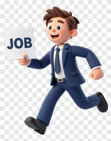 Man Holding Job Sign PNG