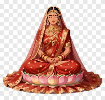 Indian Bride In Traditional Attire PNG