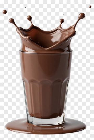 Chocolate Splash In Glass PNG