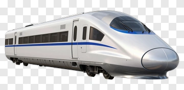 High-speed Train With Blue Stripe PNG